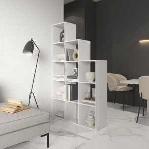 Полка для книг, стелаж для дому на 12 комірок M-6 1072x290x1781 Білий