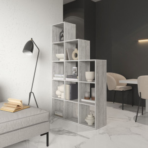 Полка для книг, стелаж для дому на 12 комірок M-6 1072x290x1781 Бетон Полка для книг, стелаж для дому на 12 комірок M-6 1072x290x1781 Бетон