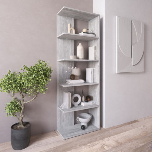 Полка для книг, стелаж на 5 полиць D-6 600x300x1781 Бетон Полка для книг, стелаж на 5 полиць D-6 600x300x1781 Бетон