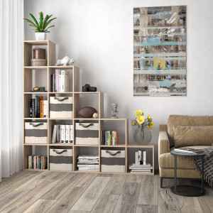 Полка для книг, стелаж для дому, на 15 комірок M-5 1776x300x1776 Дуб Сонома Полка для книг, стелаж для дому, на 15 комірок M-5 1776x300x1776 Дуб Сонома