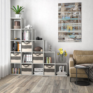 Полка для книг, стелаж для дому, на 15 комірок M-5 1776x300x1776 Бетон Полка для книг, стелаж для дому, на 15 комірок M-5 1776x300x1776 Бетон