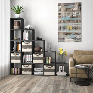 Полка для книг, стелаж для дому, на 15 комірок M-5 1776x300x1776 Антрацит Полка для книг, стелаж для дому, на 15 комірок M-5 1776x300x1776 Антрацит