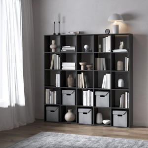 Полка для книг, стелаж для дому, на 25 комірок M-4 1776x290x1776 Антрацит Полка для книг, стелаж для дому, на 25 комірок M-4 1776x290x1776 Антрацит