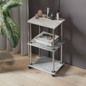 Полка стелаж, на коліщатках, косметологічний візок D-9 450x330x738 Бетон Полка стелаж, на коліщатках, косметологічний візок D-9 450x330x738 Бетон