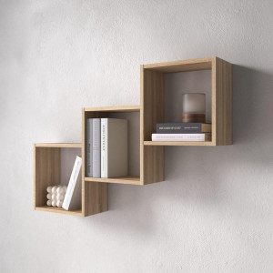 Полка для книг, настінна на 3 комірка M-13 976x180x656 Дуб Сонома Полка для книг, настінна на 3 комірка M-13 976x180x656 Дуб Сонома