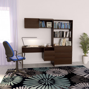 Полиця настінна PL1 1100x300x350 Венге/Магія Полиця настінна PL1 1100x300x350 Венге/Магія