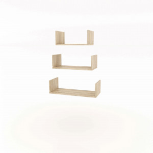 Комплект полиць P3 400/500/600x250x150 Дуб сонома Комплект полиць P3 400/500/600x250x150 Дуб сонома