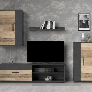 Меблева стінка Berno 2040х353х1500 матера/олд стайл світлий