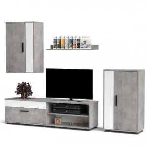 Меблева стінка Berno 2040х353х1500 вудкон/білий