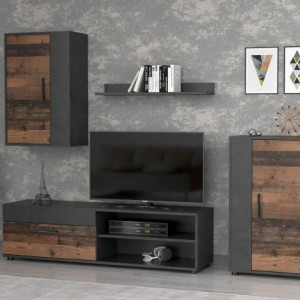 Меблева стінка Berno 2040х353х1500 матера/олд стайл темний