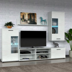 Меблева стінка Antigona 2288х380х1709 Сосна Андерсен LED