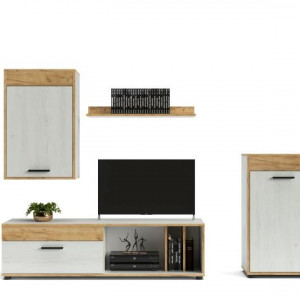 Меблева стінка Sani 2200х353х1460 сосна андерсен/дуб крафт золотий