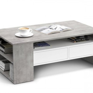 Стіл журнальний Boris 700x700x410 вудкон/білий