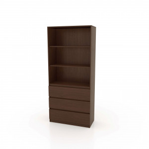 Шафа книжкова STL1 Line 800х350х1800 мм ДСП Дуб венге/Магія