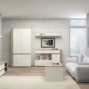 Комод Ares AS5 1500х850х400мм ДСП 16мм Дуб ендгрейн/Білий