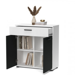 Комод Berno BE2 802х853х325мм ДСП 16мм Білий/Чорний