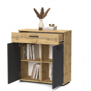 Комод Berno BE2 802х853х325мм ДСП 16мм Дуб Вотан/Антрацит