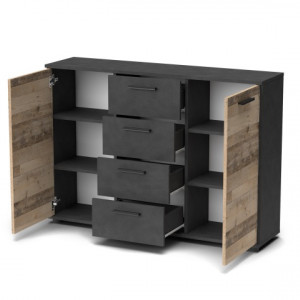 Комод Berno BE4 1202х853х325мм ДСП 16мм Комод Матера/Олд стайл світлий