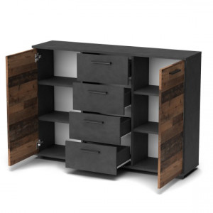 Комод Berno BE4 1202х853х325мм ДСП 16мм Комод Олд стайл темний/Матера