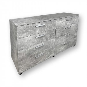 Комод Гармонія 8 шухляд ДСП 1240х360х800 мм Бетон
