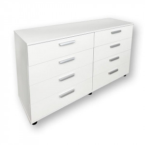 Комод Гармонія 8 шухляд ДСП 1240х360х800 мм Білий