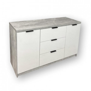 Комод Komfort 3+2 ДСП 1300х450х850 мм Бетон/Білий (10103311) Комод Komfort 3+2 ДСП 1300х450х850 мм Бетон/Білий (10103311)