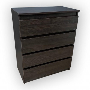 Комод Kvatro на 4 шухляди ДСП 700х380х860 мм Венге магія (10068882) Комод Kvatro на 4 шухляди ДСП 700х380х860 мм Венге магія (10068882)