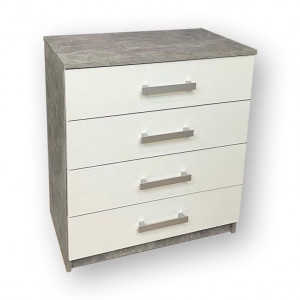 Комод Standart 4 700х415х800 мм Бетон/Білий (10069203)