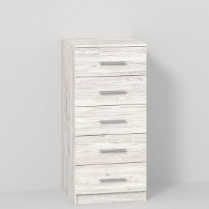 Комод Standart К5h ДСП 16 мм 500x450x1100 мм Аляска