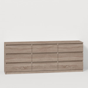 Комод TV Line ТVF9 ДСП 2100x450x800 мм Дуб сонома/Трюфель