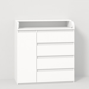 Комод пеленальний Line КРF4+1D ДСП 900x450x1020 мм Білий