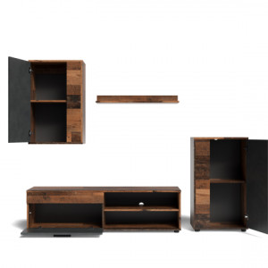 Меблева стінка Berno 2040х353х1500 матера/олд стайл темний