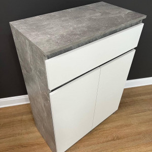 Тумба Holi ДСП 700х370х1000 мм Бетон/Білий Тумба Holi ДСП 700х370х1000 мм Бетон/Білий