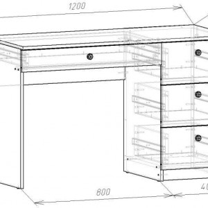 Комп'ютерний стіл Арт 1200х600х750 мм Сірий Комп'ютерний стіл Арт 1200х600х750 мм Сірий