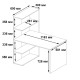 Письмовий стіл стелаж із полицями M-17 1200x1473x600 Венге Темний-Білий