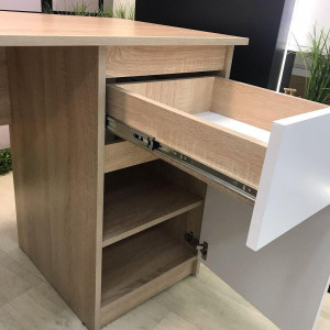 Комп'ютерний стіл Kvatro 1250х530х750 мм Дуб сонома/Білий