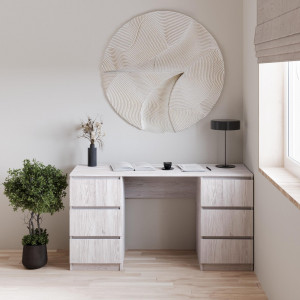 Комп'ютерний стіл Line SL3 з ящиками без ручок 1400х600х750 мм ДСП Аляска