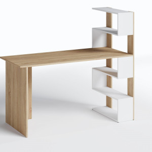 Стіл письмовий FST-15 1416х600х1226 мм Дуб сонома/Білий, Німфея Альба