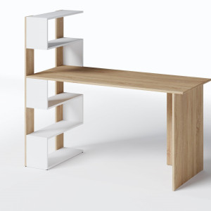 Стіл письмовий FST-24 1416х600х1226 мм Дуб Сонома/Білий