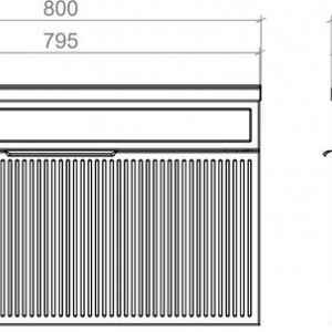 Тумба підвісна Адель 80 800x480x480 Білий