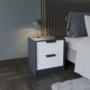 Тумба приліжкова FT-3 450х350х490 мм Антрацит/Білий