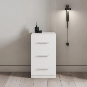 Тумба приліжкова на 3 шухляди Elvin 378x352x659 мм Білий