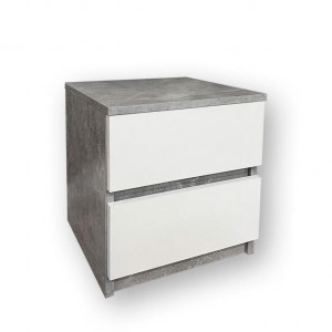 Тумба приліжкова Vesta 352х340х420 мм Бетон/Білий Тумба приліжкова Vesta 352х340х420 мм Бетон/Білий