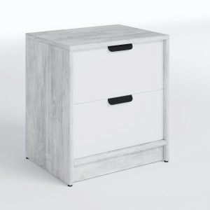 Тумба приліжкова FT-3 450х350х490 мм Бетон/Білий