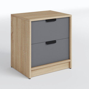 Тумба приліжкова FT-3 450х350х490 мм Дуб Сонома/Антрацит