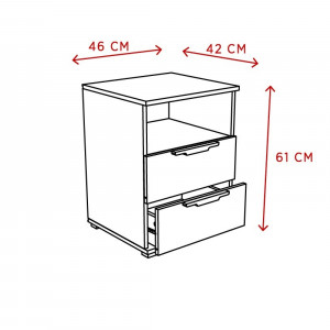 Тумба приліжкова Naka Pepe NP2 460x610х420 мм бук баварія