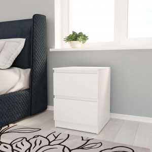 Тумба приліжкова TF2 400х450х550 мм ДСП Білий Тумба приліжкова TF2 400х450х550 мм ДСП Білий