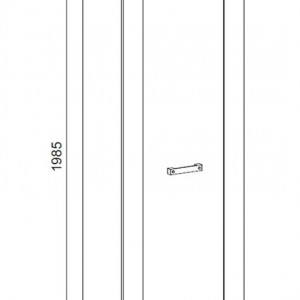 Follow FW127 Шафа гардеробна 621x350x1850 матера/дуб артізан