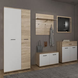 Irys IS1 / TYP A Шафа гардеробна 800x350x1901 дуб сонома/білий