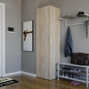 Шафа-пенал зі штангою та полицями ST-0012 600х520х2180 мм Дуб Сонома